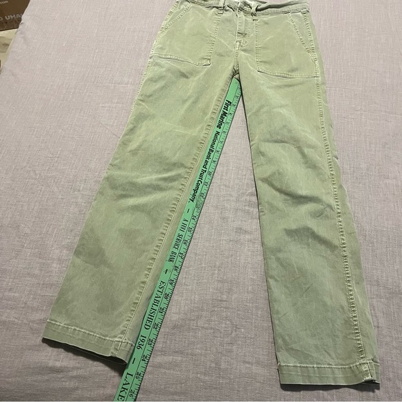 Madewell Cotton Everywhere Pants Washed Olive Size 25 Straight Leg Relaxed - Picture 3 of 7